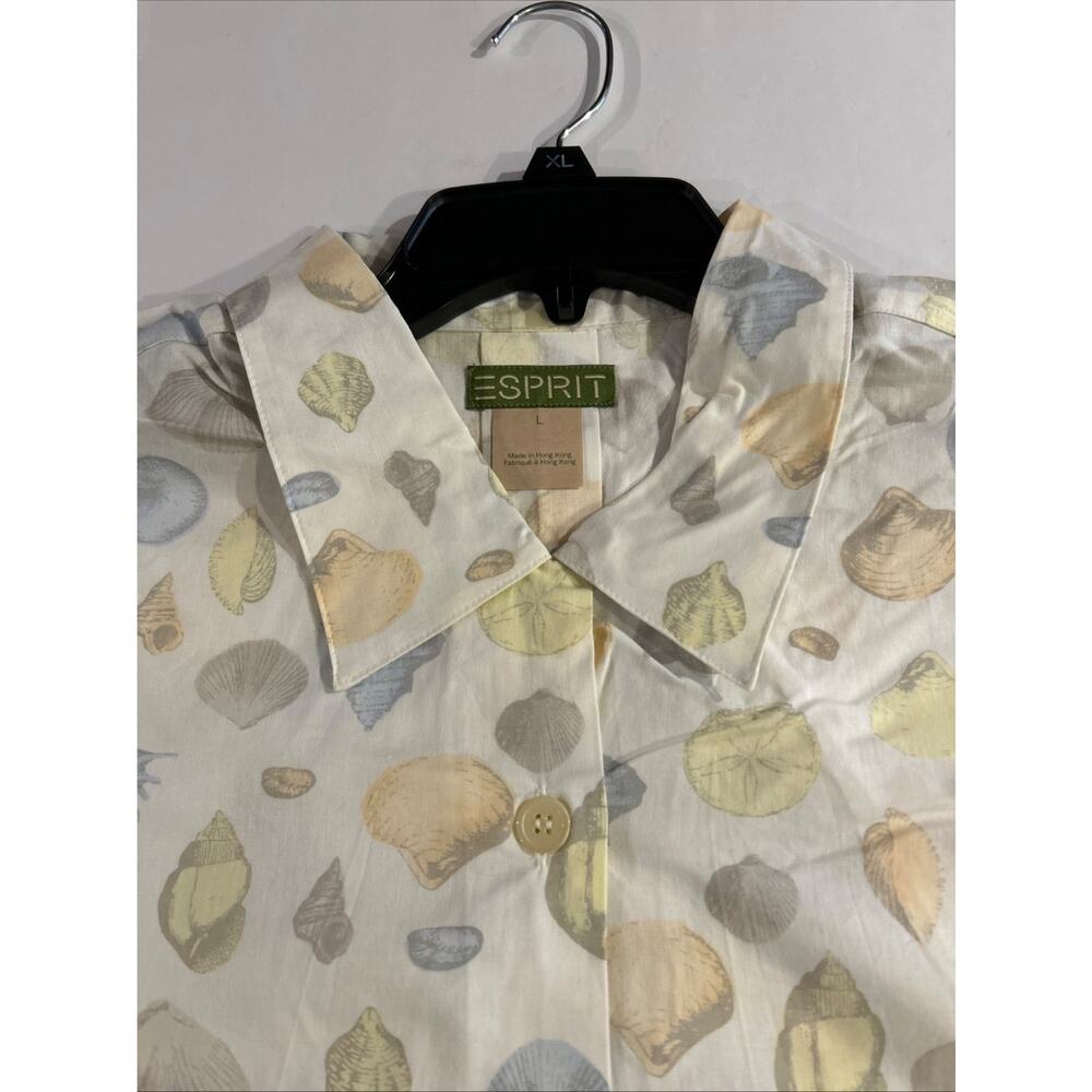 SPRIT Mens Large short sleeve button up shirt on the beach concent NEW W TAGS